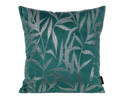 Image de EUROFIRANY | Taie d'oreiller - 45x45 cm - turquoise foncé - Velours