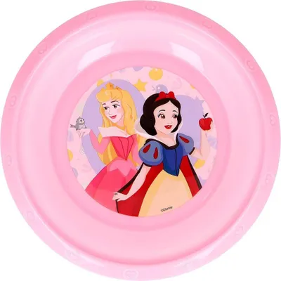 Immagine prodotto di Ciotola rosa Tataway Disney per bambine in plastica delle principesse, antiurto e riutilizzabile