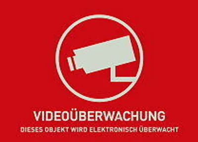 Produktbild von ABUS Warnaufkleber Video -D- 148x105mm