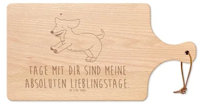 Produktbild von Mr. & Mrs. Panda Hackbrett Hund Dackel - Transparent - Geschenk, Brettchen, Käsebrett, Frühstücksbrett, Dachshund, Sprüche, Schneidebrett, Holzbrett