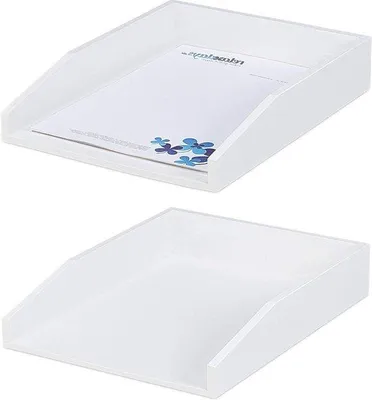 Produktbild von Famanu Briefablage aus Bambus - A4 Format - HxBxT 6,5 x 25 x 33,5 cm - Weiß