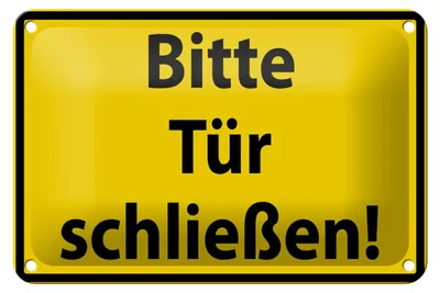Produktbild von Blechschild Warnschild 18x12cm Bitte Tür schließen