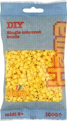 Produktbild von Hama Bügelperlen midi hellgelb im Beutel 1.000 Bügelperlen