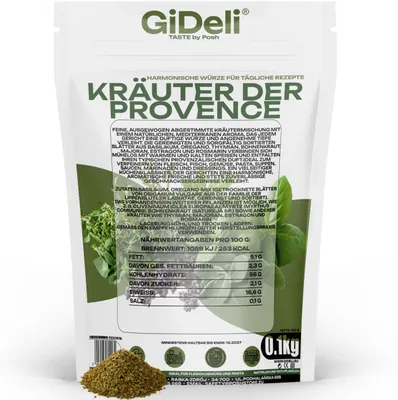 Zdjęcie produktu dla Zioła prowansalskie 100 g Śródziemnomorskie Naturalne Wegańskie Ryby Mięso GiDeli