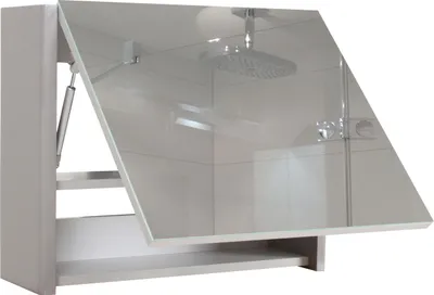 Productafbeelding van Famanu spiegelkast, hoogglans, 48x59 cm - grijs