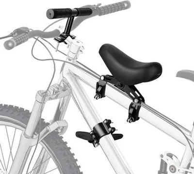 Produktbild von Kinder-Mountainbike-Sitz für 1 Kind, ergonomisch, mit Fußstützen und Griffen, schwarz