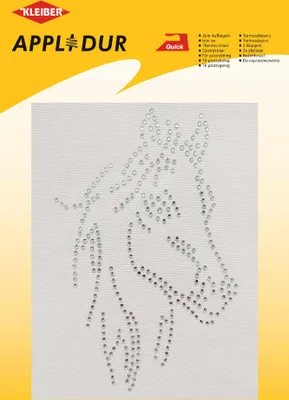 Zdjęcie produktu dla KLEIBER  72017 KLEIBER Strass-Applikation XL "Pferdekopf 1", 90 x 145 mm