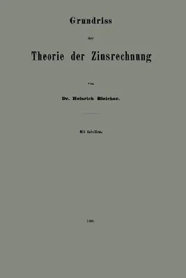 Produktbild von Grundriss der Theorie der Zinsrechnung