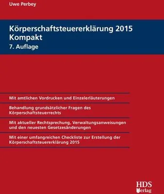 Produktbild von Körperschaftsteuererklärung 2015 Kompakt