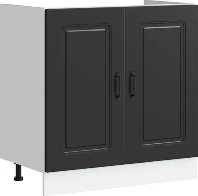 Obrázek produktu pro vidaXL Dřezová skříňka Kalmar Black 80x46x81,5 cm Materiál na bázi dřeva