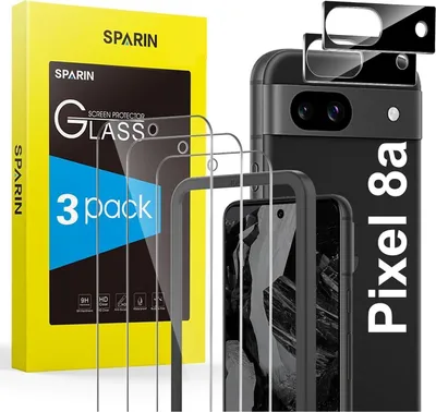 Produktbild von Displayschutz Google Pixel 8a Panzer Schutz 9H Härte 3+2 Stück