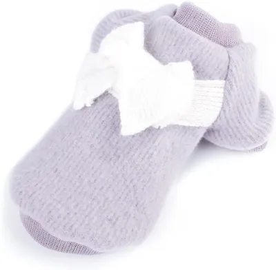 Produktbild von Netter Haustier Welpen Katze Warmer Pullover Strickjacke Bogen Strickwaren Mantel Kleid Kleidung Sweatershirt Winter für den Alltag mit Hund und Katze