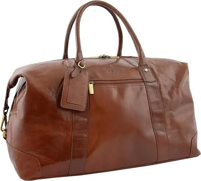 Produktbild von Silecomplaza Prestigious Reisetasche aus Leder in Cognac-Optik in pflanzlichem Hellbraun, cognac, Large L: 56 x H:37 x W:28 cm, Reisetasche