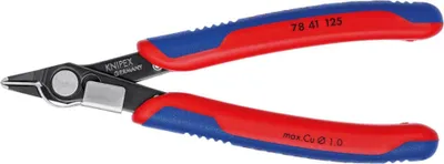 Produktbild von Elektronikseitenschneider Super-Knips® L.125mm Form 4 Facette nein brün.KNIPEX