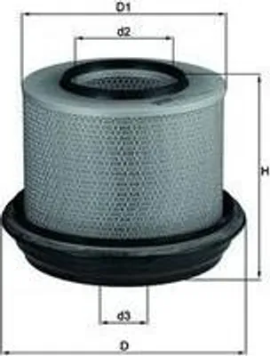 Produktbild von MAHLE LX 263 Luftfilter