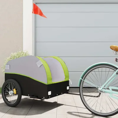 Produktbild von Cloris Designermöbel Fahrradanhänger Schwarz und Grün 45 kg Eisen 2024 Neu