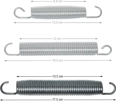 Produktbild von Feder Trampolin Sprungfeder Ersatzteile Ersatzfedern Federn Spiralfeder Zugfeder, Größe:1x 17.5 cm