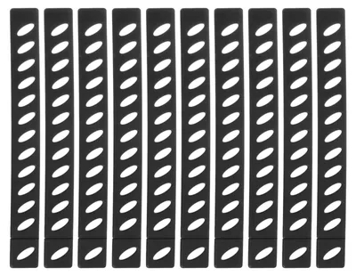 Messerkantenschutz, 10 Stück, 205 x 20 x 4,3 mm, schwarz