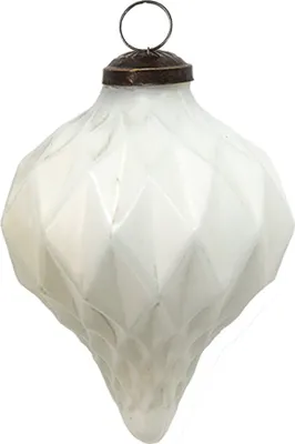 Immagine prodotto di Guaina natalizia Clayre & Eef Ø 8 cm in vetro bianco