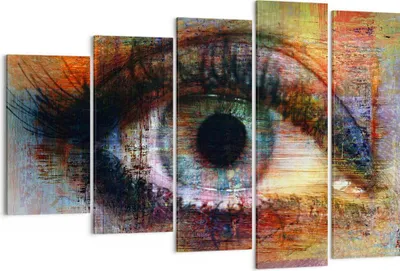 Produktbild von Bild auf Leinwand - Leinwandbild - Auge Abstraktion - 150x100cm - Wand Bild - Wanddeko - Leinwanddruck - Bilder - Kunstdruck - Wanddekoration - Leinwand bilder - Wandkunst - EG150x100-3518