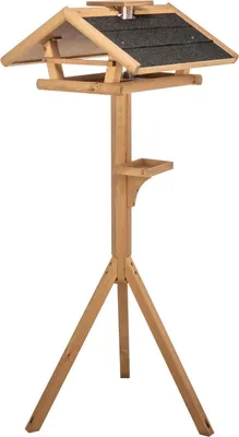 Produktbild von TRIXIE Vogelfutterhaus mit Ständer - braun - 55 × 27 × 53 cm/1,40 m