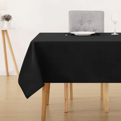 Produktbild von Tischdecke Lotuseffekt wasserabweisend 178x132 cm Schwarz Rechteckig