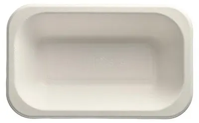 Produktbild von PAPSTAR Siegelschalen Zuckerrohr, 5,6x15x24 cm, weiß | Folie (100 Stück)
