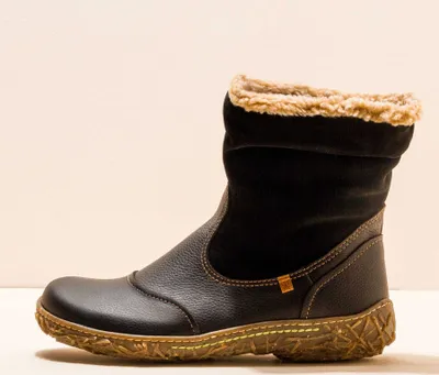 Image de El Naturalista Bottines pour Femme N758 SOFT GRAIN-LUX SUEDE BLACK / NIDO Couleur Noir