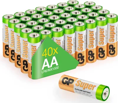 Image de 1x40 GP Super Alkaline AA Piles Mignon Blister 030E15AS40-2
