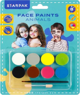 Produktbild von Gesichtsfarben 8 Farben + Tierzubehör