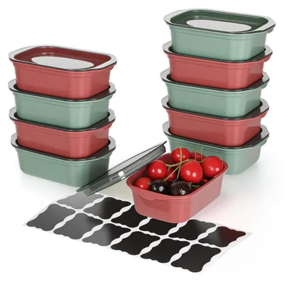 10er-Set luftdichte Vorratsdosen 200 ml, BPA-frei, mikrowellengeeignet