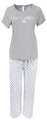 Produktbild von LOUIS & LOUISA Schlafanzug Pyjama Capri "Zum Wohlfühlen"