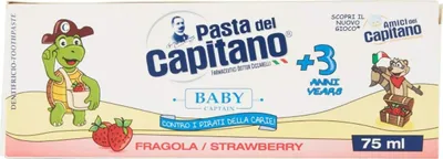 Produktbild von Pasta del Capitano, Erdbeer-Zahnpasta für Kinder ab 3 Jahren, 75 ml