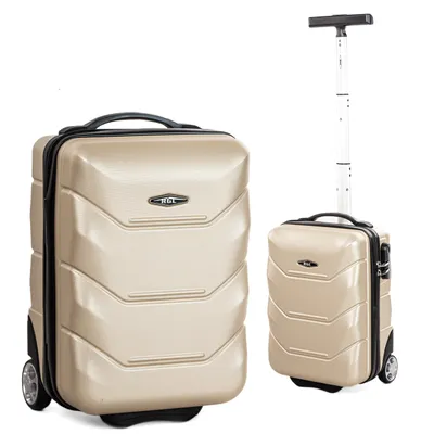 Produktbild von RGL 720 XS Reisekoffer Hartschale ABS Koffer Universalrollen Zahlenschloss Teleskopgriff Grösse: XS Farbe:Champagne