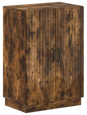 Immagine prodotto di Armadio per scarpe HOORN, 59,5 x 39,5 x 87 cm, realizzato in materiale composito di legno, finitura rovere fumé
