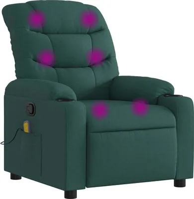 Produktbild von vidaXL Massagesessel Dunkelgrün Stoff