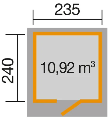 Productafbeelding van weka tuinhuis 171, wekaLine, maat 1, naturel, constructiehout/geïmpregneerd
