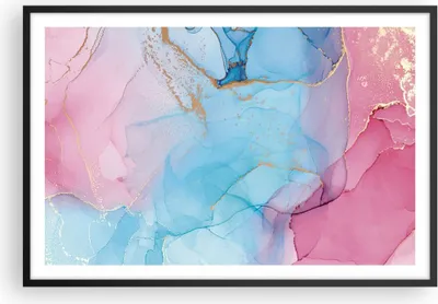 Produktbild von Gerahmtes Poster - Schwarzer Rahmen - Marmor Rosa Türkis - 91,5x61 cm - Wand Bild - Wanddeko - Wandbilder - Kunstposter - Wandposter - Bilderrahmen - Bilder - Kunstdruck - P2BAA91x61-4600