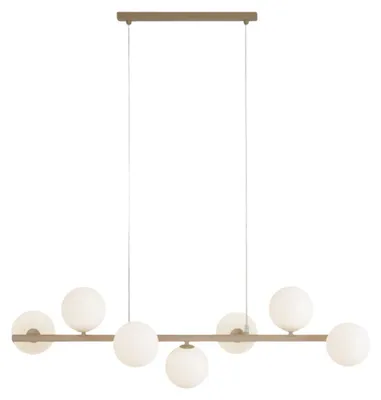 Zdjęcie produktu dla Lampa wisząca mleczne szklane kule ARDI beżowa 7xG9x8W szkło wym:100x91x28cm IP20 Kaja
