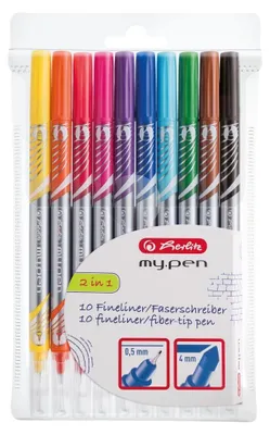 Immagine prodotto di Herlitz Fineliner-Faserschreiber my.pen 2 Spitzen  10er Etui