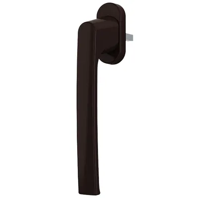 Produktbild von Premium Aluminium Fenstergriff für Kipp- und Schiebetüren, Farbe:Dunkelbraun RAL 8077, Stiftlänge:45mm
