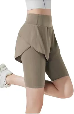 Zdjęcie produktu dla Legginsy damskie, dwuczęściowe spodnie sportowe, do fitnessu, szybkoschnące, elastyczne, luźny krój, lato