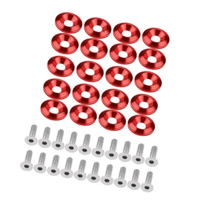 Imagen del producto de Arandela para parachoques, arandela para guardabarros, tornillo para arandela de parachoques, tornillo para arandela de guardabarros, arandela de aluminio para parachoques