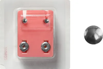 Produktbild von Erstohrstecker Chirurgenstahl Sterile Ohrstecker Knopfform 3mm