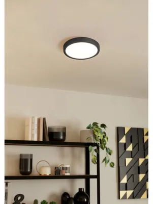 Productafbeelding van Eglo LED Deckenleuchte Wandlampe Idun 2 Schwarz Ø30cm 15W 2250lm Neutralweiß 4000K