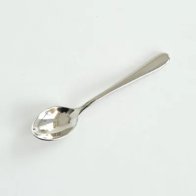 Kaffeelöffel aus poliertem Stahl, 6 Stück, 11 cm