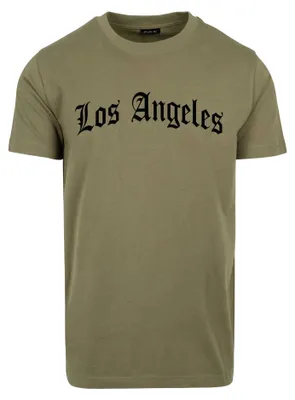 Image de Mister Tee - T-shirt pour hommes "Los Angeles Wording", modèle TN2740 (taille S), couleur olive