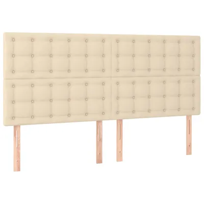 Obrázok produktu pre vidaXL Čelo postele krémové 200 x 5 x 118/128 cm látka