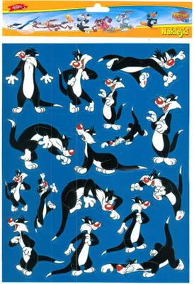 Zdjęcie produktu dla NAKLEJKI DLA DZIECI Looney Tunes KOT SYLWESTER