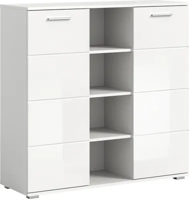 Produktbild von Highboard Prego - Weiß / Weiß Hochglanz ohne Unterbauspots
